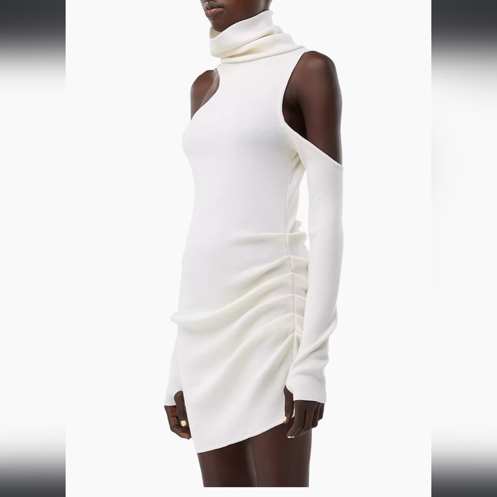 NWT$590 Gauge81 Turtleneck Cut-Out Merino Wool Mini Sweater Dress Sz 36 (XS-S)